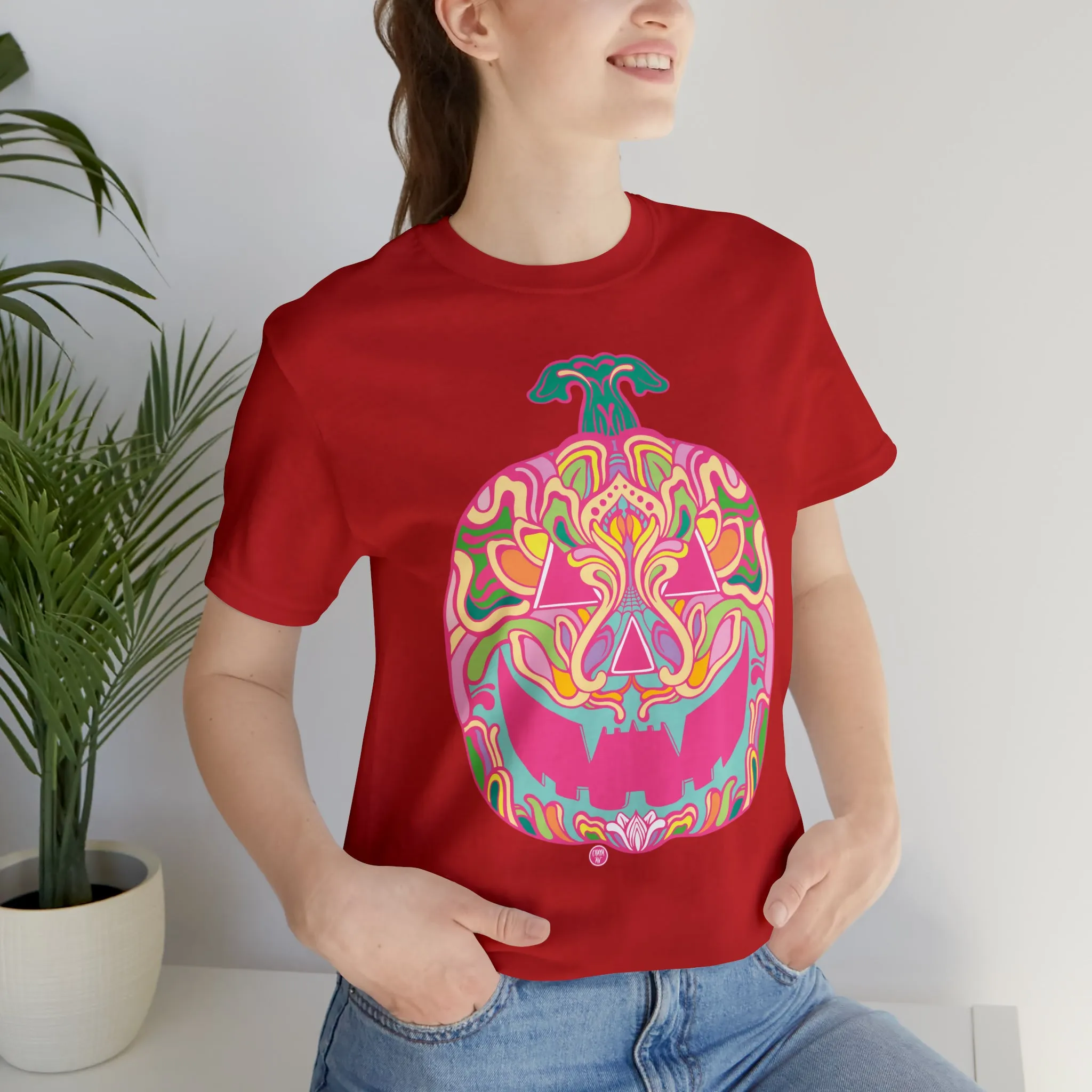 Pumpkinhead (CANDY) by Chaya Av Unisex Short Sleeve T-Shirt DTG (16 Colors Available)