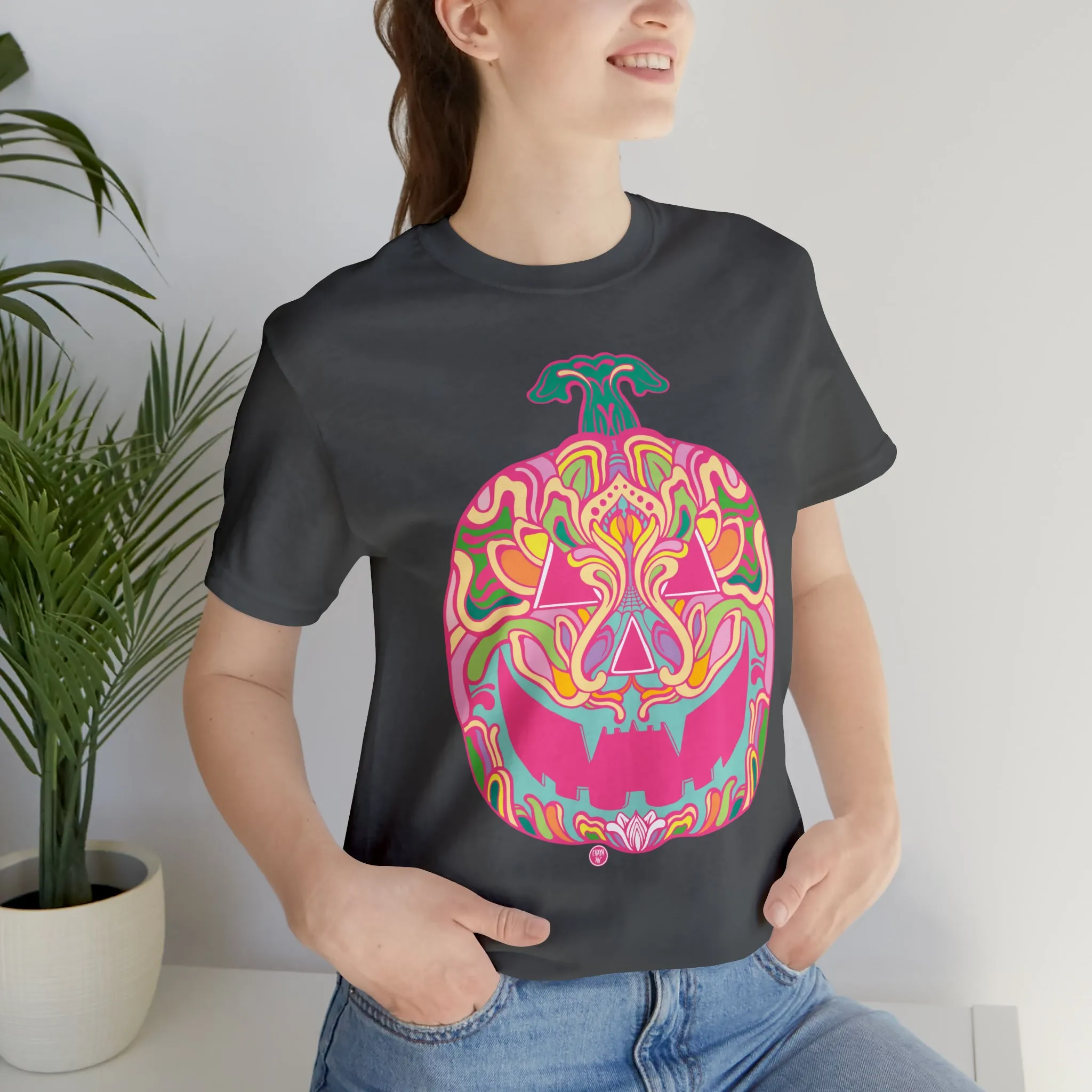 Pumpkinhead (CANDY) by Chaya Av Unisex Short Sleeve T-Shirt DTG (16 Colors Available)