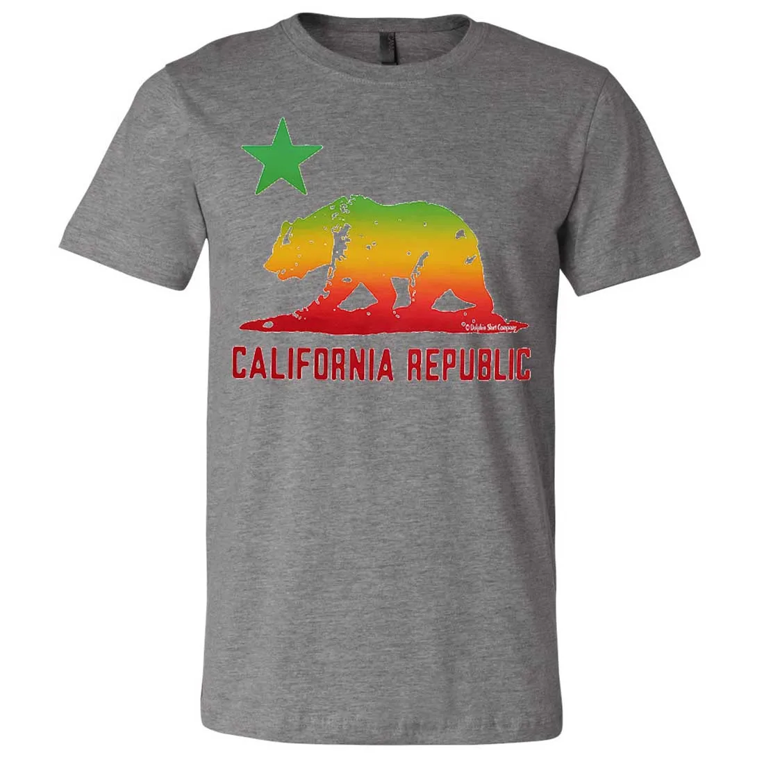 Rasta Bear Flag Silhouette Asst Colors Mens Fitted Tee
