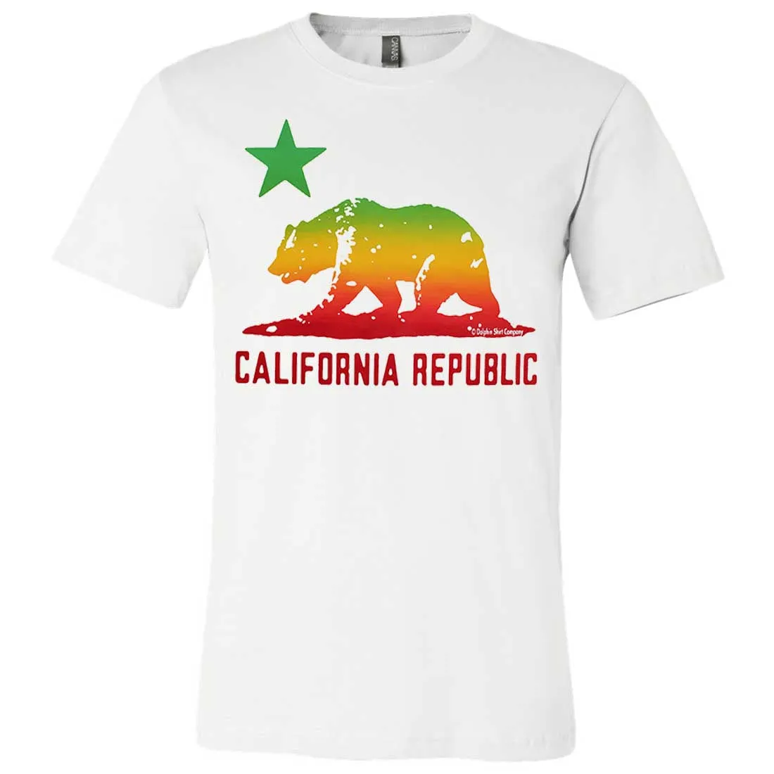 Rasta Bear Flag Silhouette Asst Colors Mens Fitted Tee