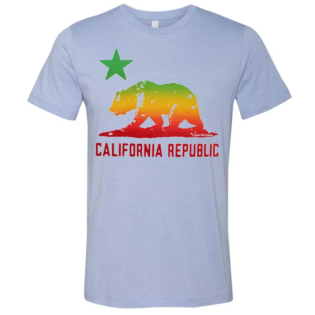 Rasta Bear Flag Silhouette Asst Colors Mens Fitted Tee