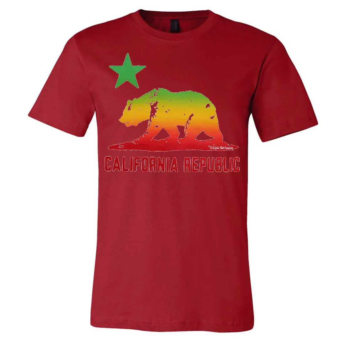 Rasta Bear Flag Silhouette Asst Colors Mens Fitted Tee