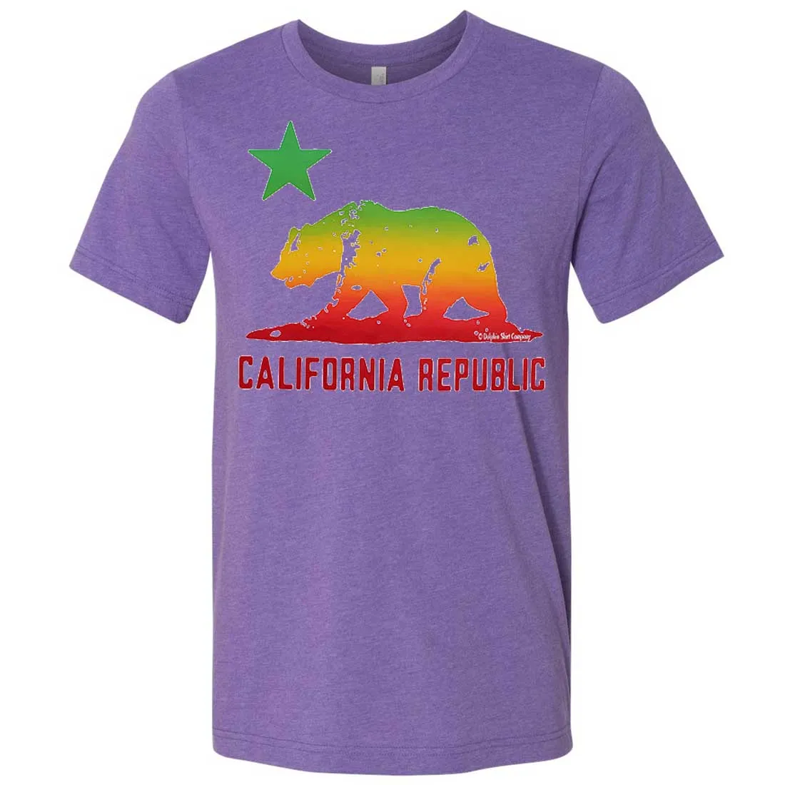 Rasta Bear Flag Silhouette Asst Colors Mens Fitted Tee