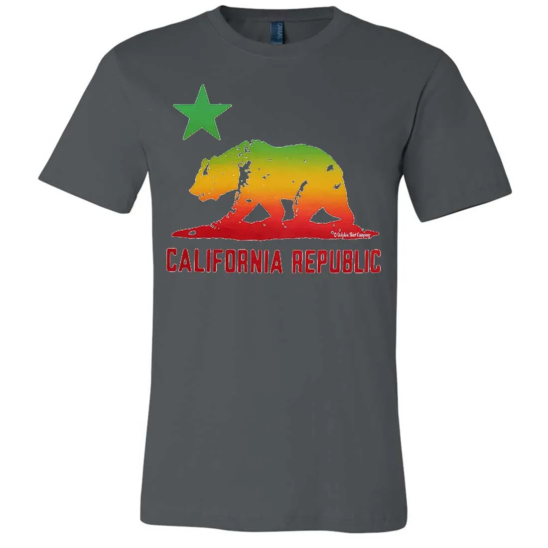 Rasta Bear Flag Silhouette Asst Colors Mens Fitted Tee