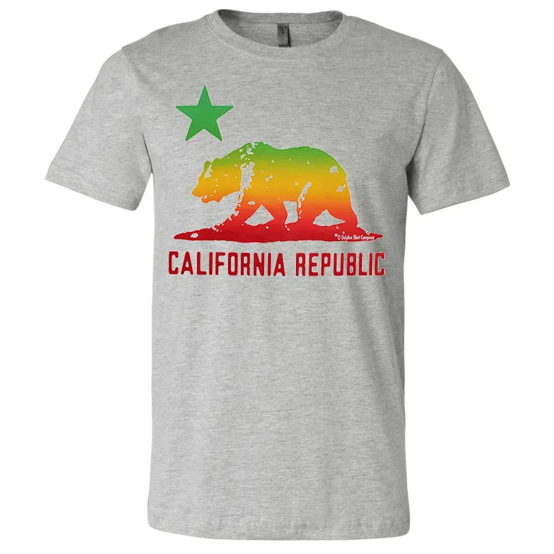Rasta Bear Flag Silhouette Asst Colors Mens Fitted Tee
