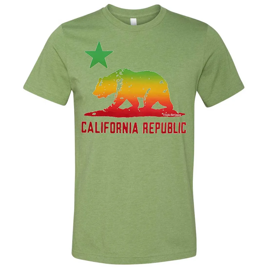 Rasta Bear Flag Silhouette Asst Colors Mens Fitted Tee