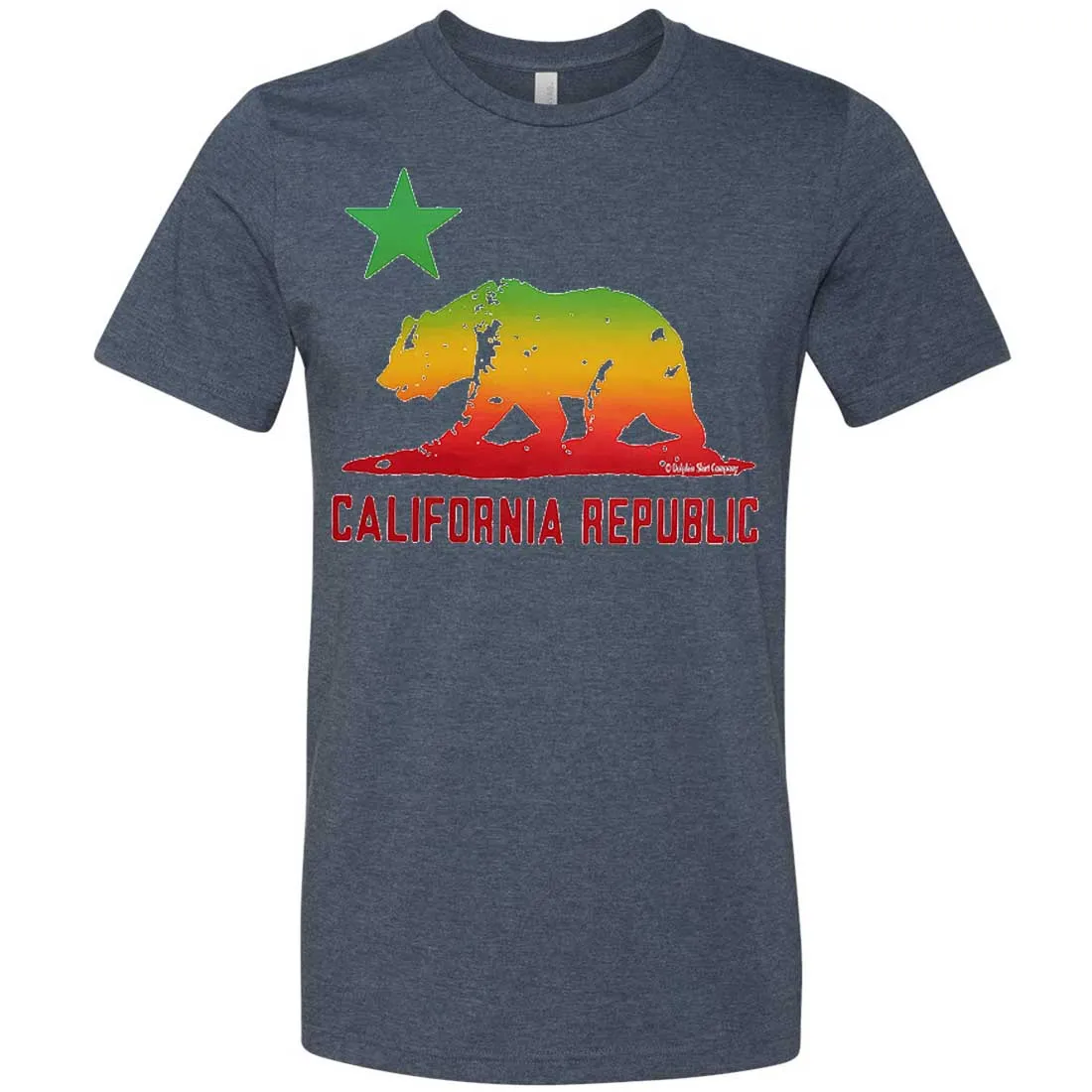 Rasta Bear Flag Silhouette Asst Colors Mens Fitted Tee