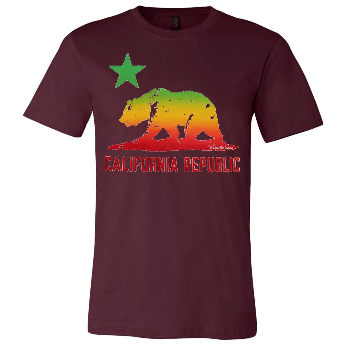 Rasta Bear Flag Silhouette Asst Colors Mens Fitted Tee