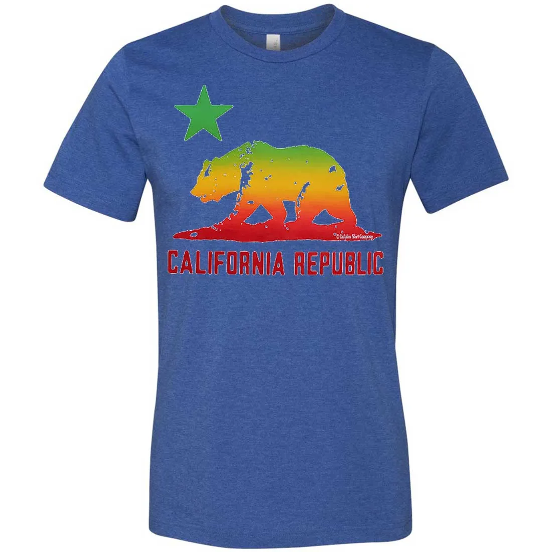 Rasta Bear Flag Silhouette Asst Colors Mens Fitted Tee