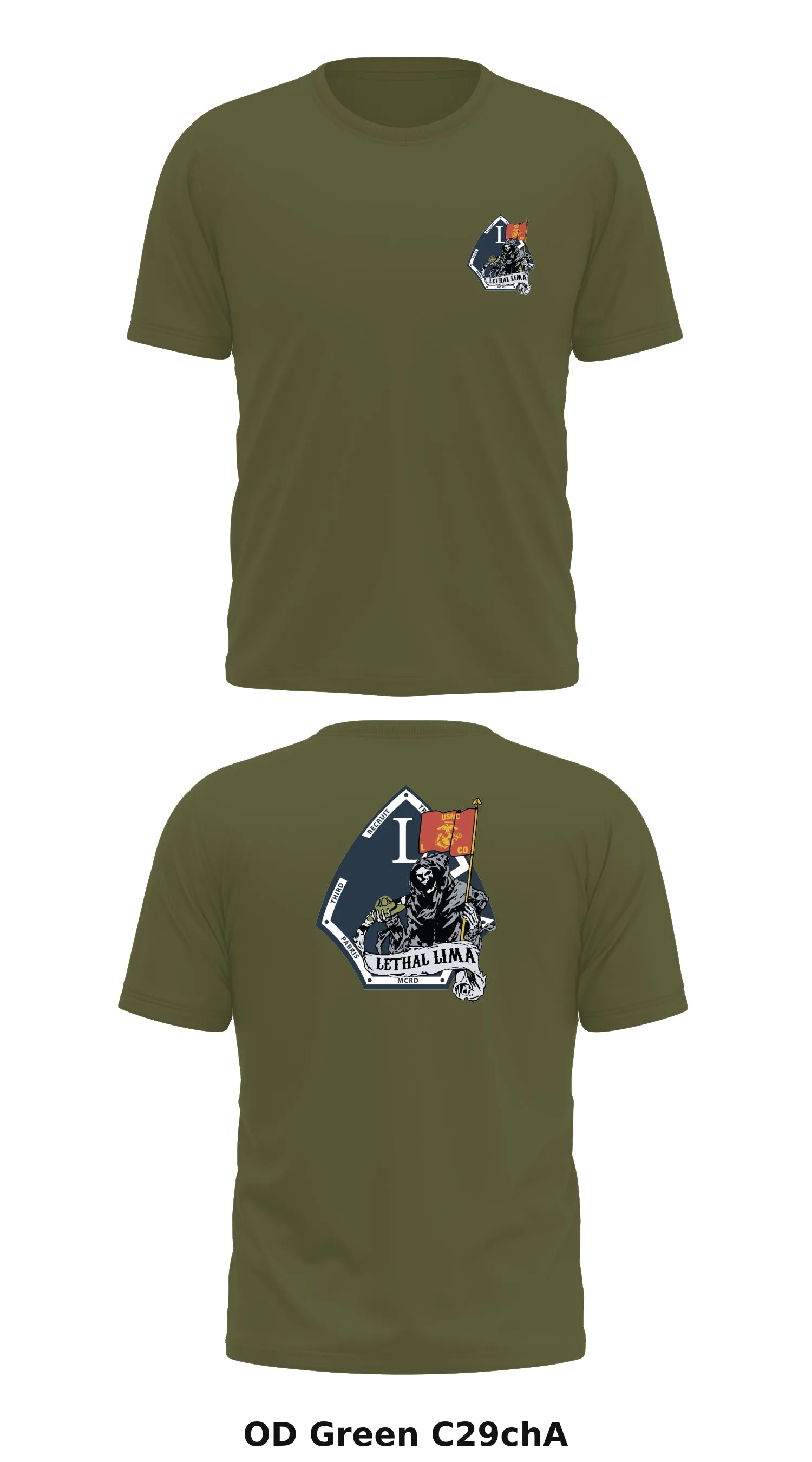 Recruit Training Reg, 3rd BN, L Co Store 1 Core Men's SS Performance Tee - C29chA