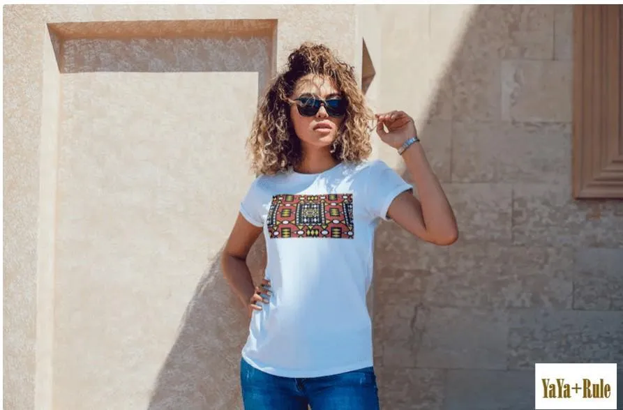 Red African Print Color Short-Sleeve Unisex T-Shirt
