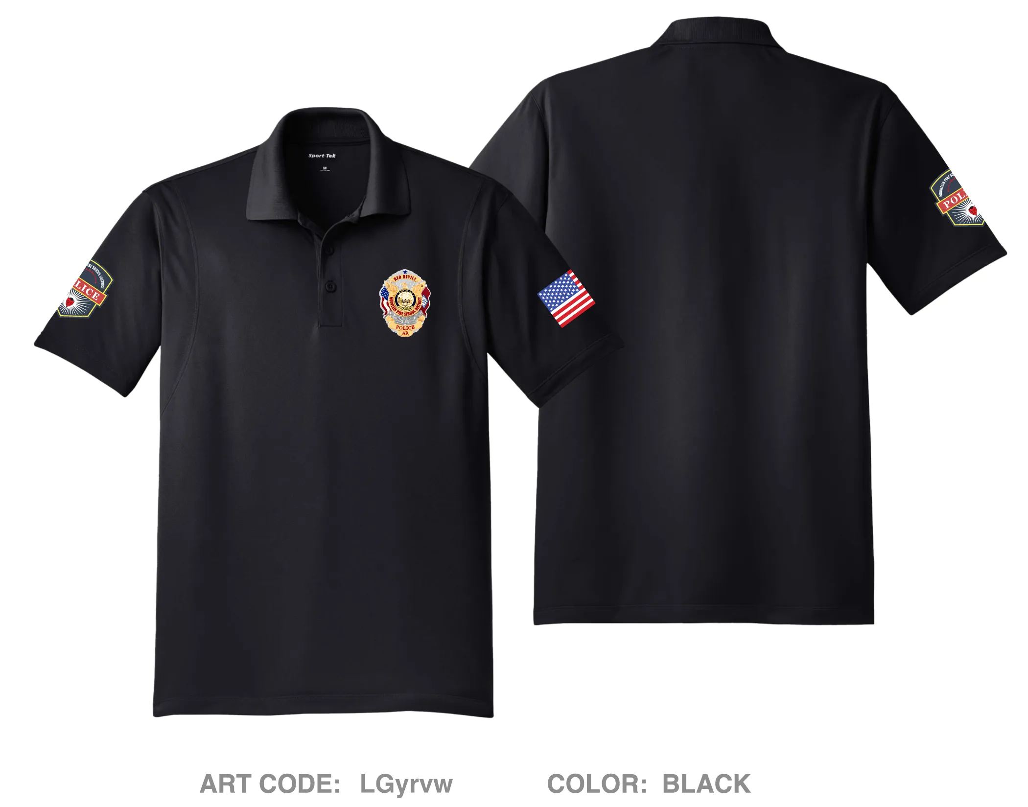 Red Devil Institutional Police Department Hi-Tech Performance Men's SS Polo - LGyrvw