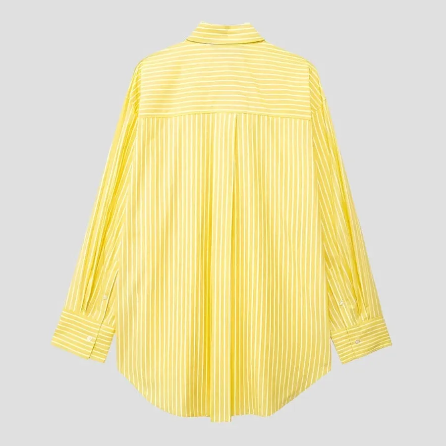 Relaxed Fit Striped Cotton Shirts