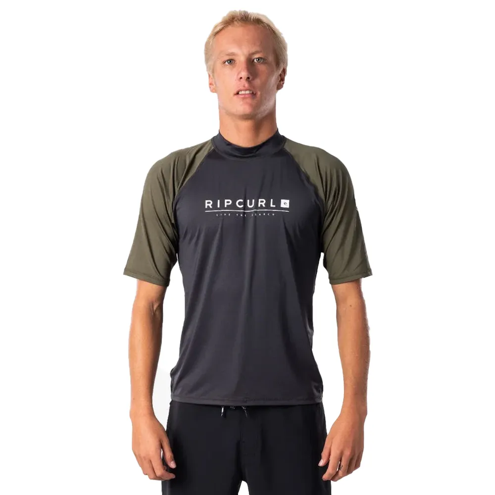 RIP CURL MENS SHOCKWAVE RELAXED S/S UVT KHAKI UV50 