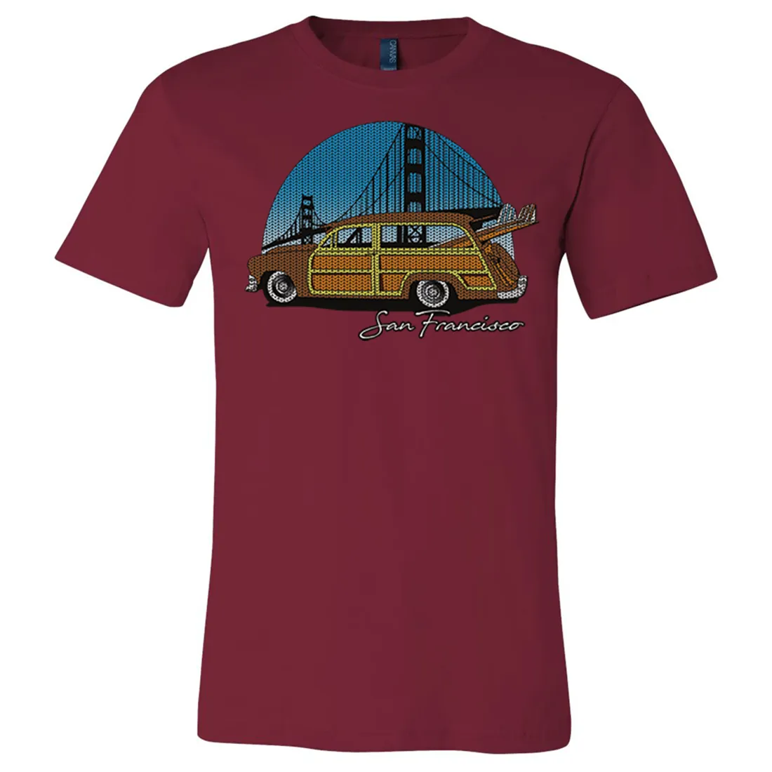 San Francisco Knit Style Woody Asst Colors Mens Lightweight Fitted T-Shirt/tee