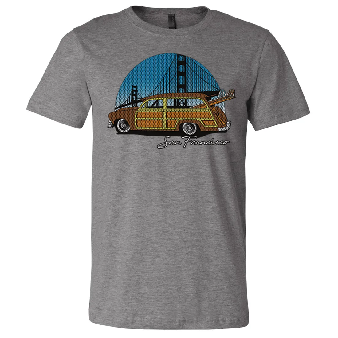 San Francisco Knit Style Woody Asst Colors Mens Lightweight Fitted T-Shirt/tee