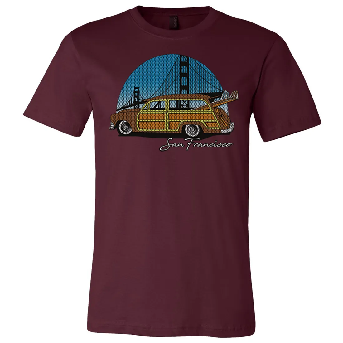San Francisco Knit Style Woody Asst Colors Mens Lightweight Fitted T-Shirt/tee