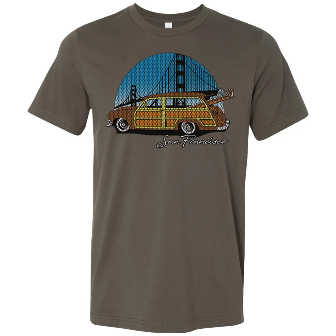 San Francisco Knit Style Woody Asst Colors Mens Lightweight Fitted T-Shirt/tee