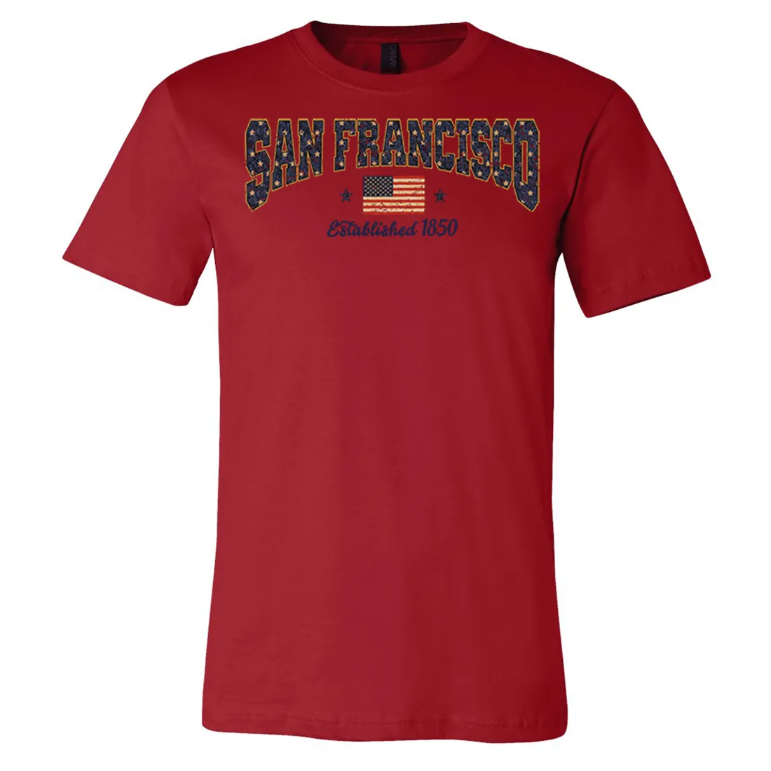 San Francisco Stars Asst Colors Mens Lightweight Fitted T-Shirt/tee