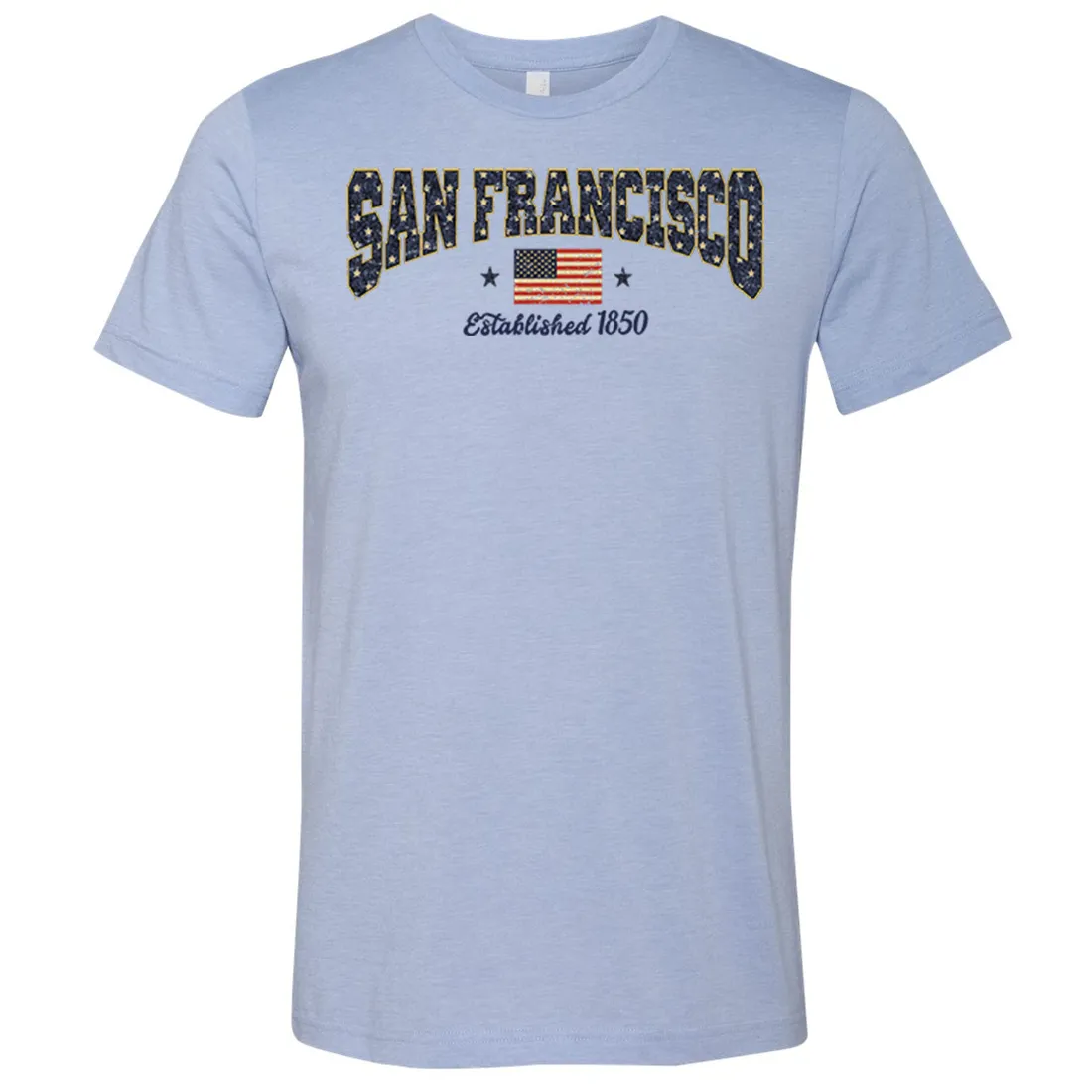 San Francisco Stars Asst Colors Mens Lightweight Fitted T-Shirt/tee