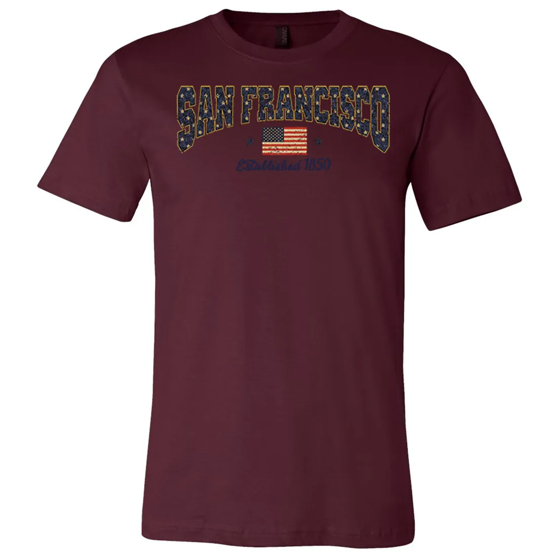 San Francisco Stars Asst Colors Mens Lightweight Fitted T-Shirt/tee