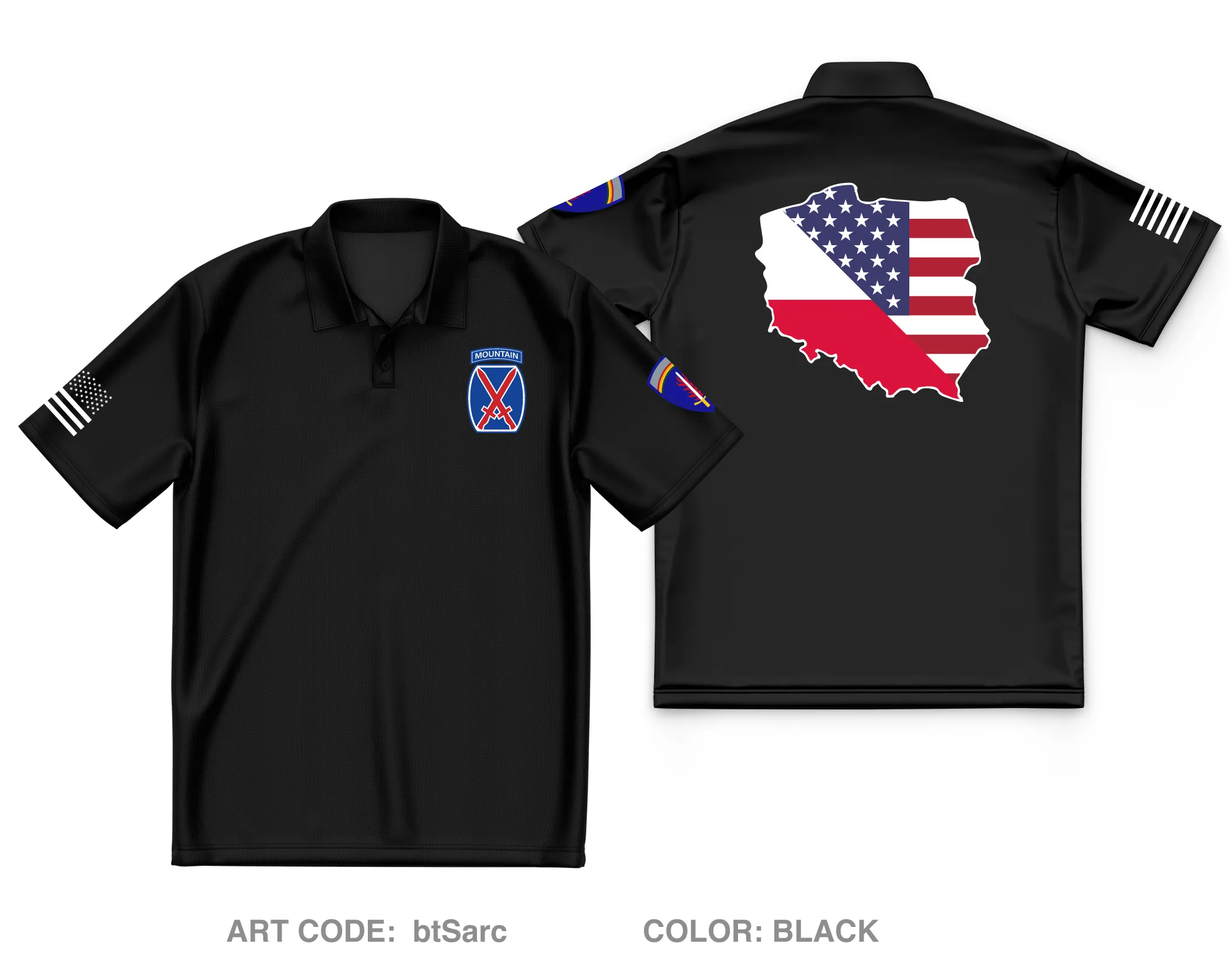 SGS 10th Mountain Div Core Men's SS Performance Polo - btSarc