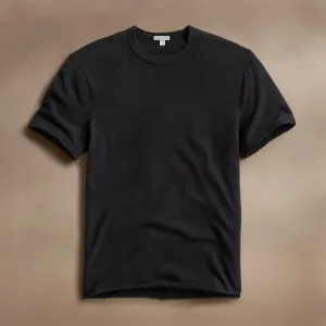 Slub Jersey Short Sleeve Crew - Black