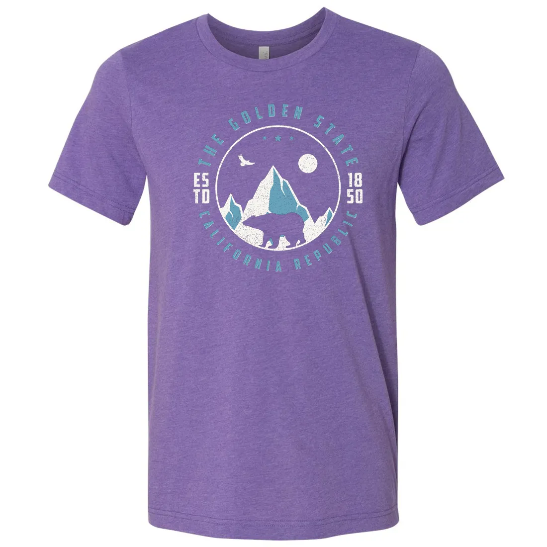 Snowy California Mountains Asst Colors Mens Lightweight Fitted T-Shirt/tee