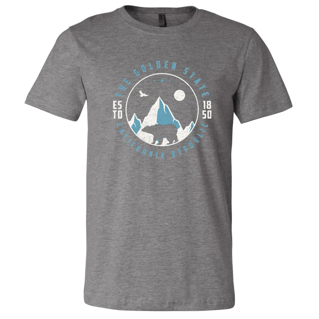 Snowy California Mountains Asst Colors Mens Lightweight Fitted T-Shirt/tee