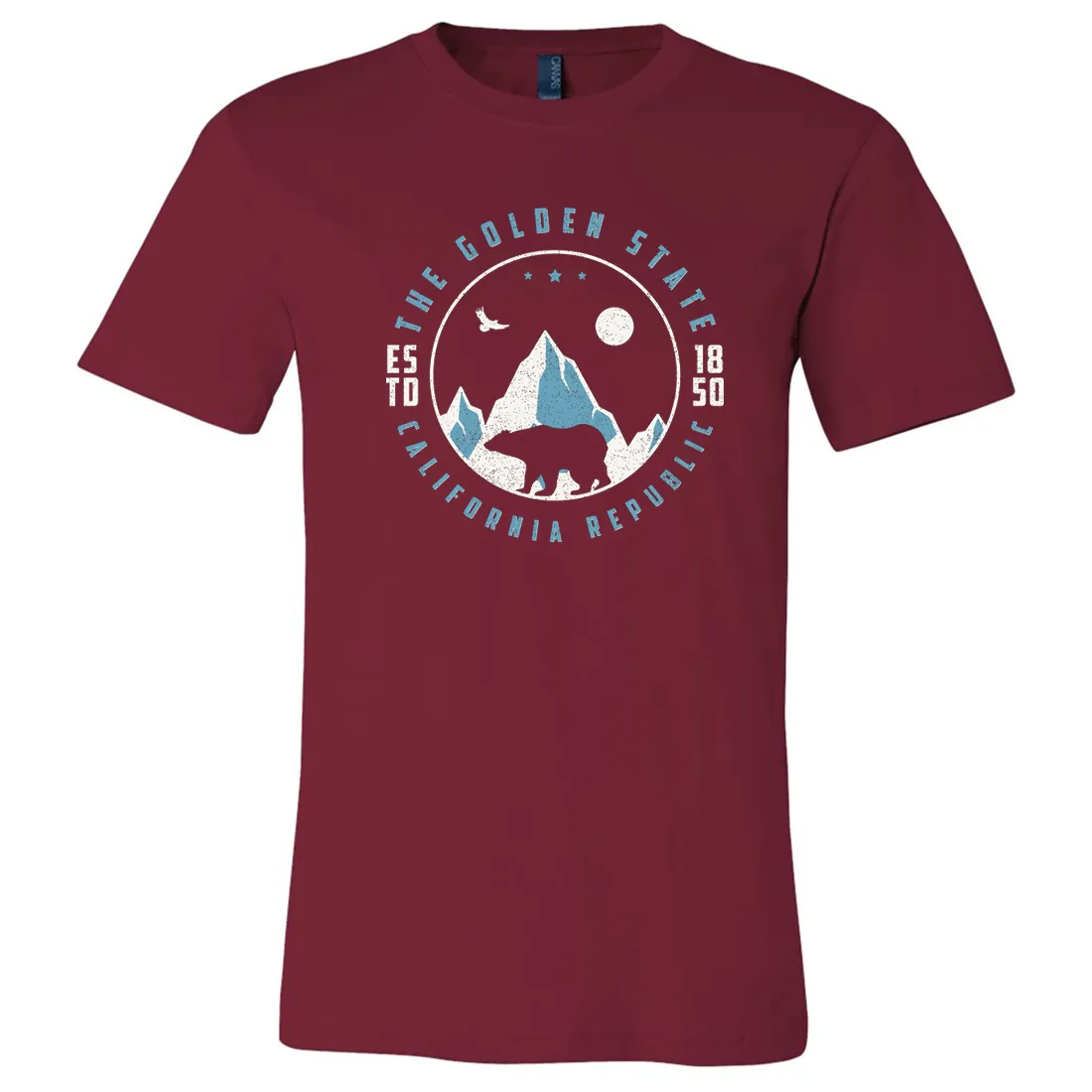 Snowy California Mountains Asst Colors Mens Lightweight Fitted T-Shirt/tee