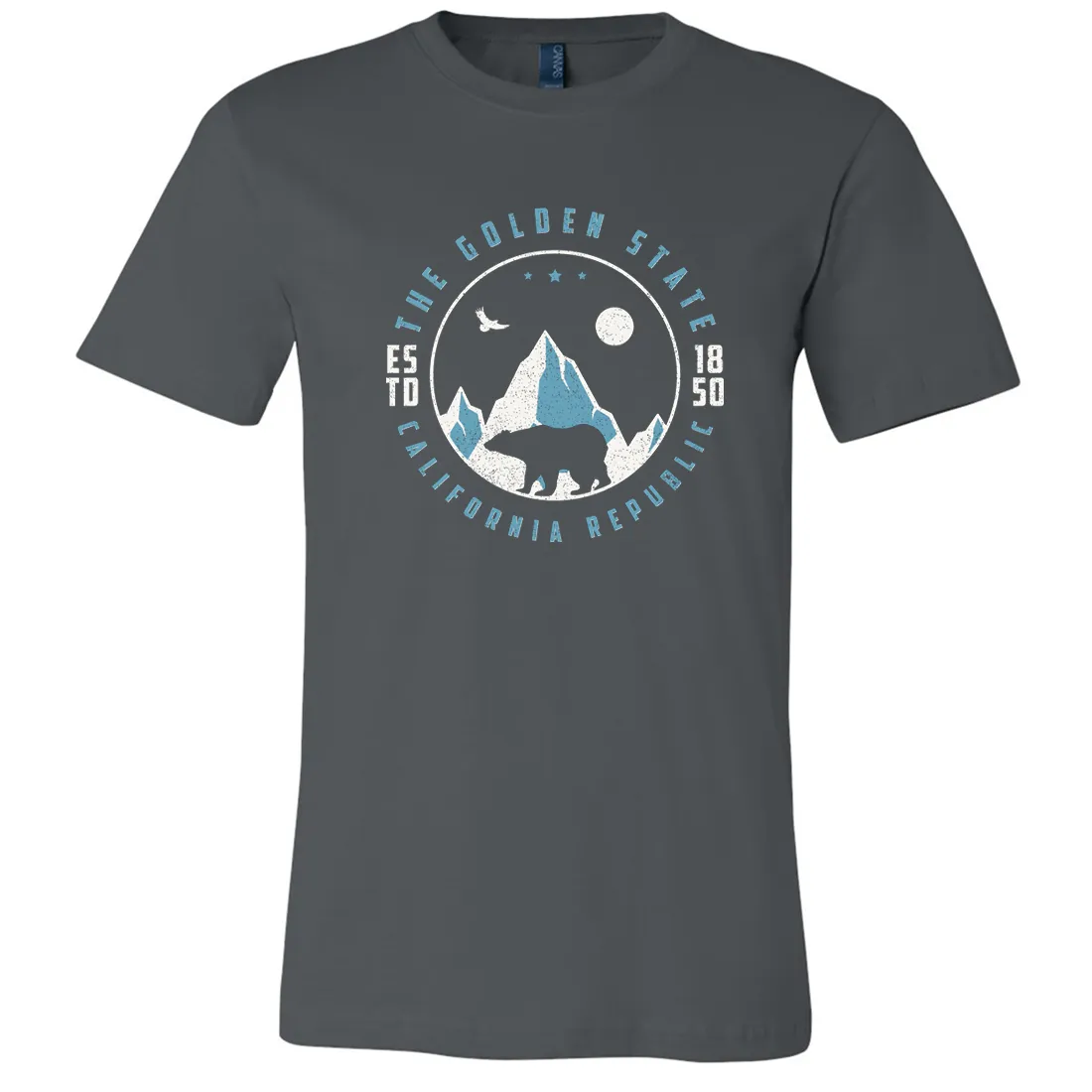 Snowy California Mountains Asst Colors Mens Lightweight Fitted T-Shirt/tee