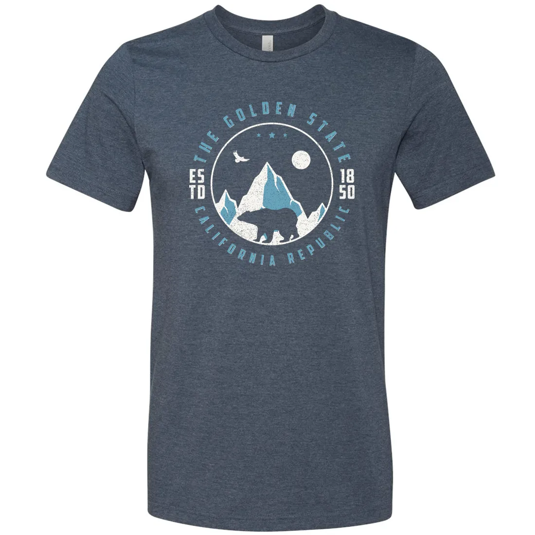 Snowy California Mountains Asst Colors Mens Lightweight Fitted T-Shirt/tee