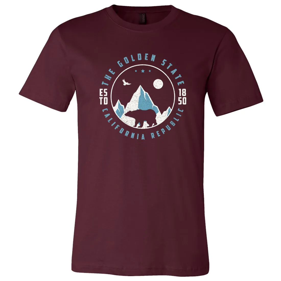 Snowy California Mountains Asst Colors Mens Lightweight Fitted T-Shirt/tee