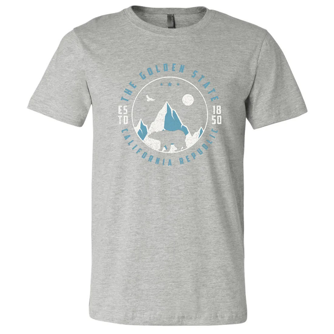 Snowy California Mountains Asst Colors Mens Lightweight Fitted T-Shirt/tee