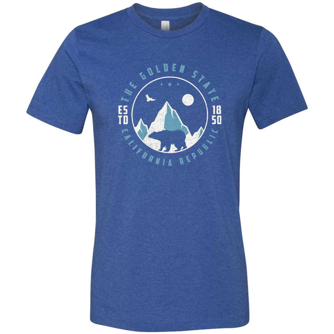 Snowy California Mountains Asst Colors Mens Lightweight Fitted T-Shirt/tee