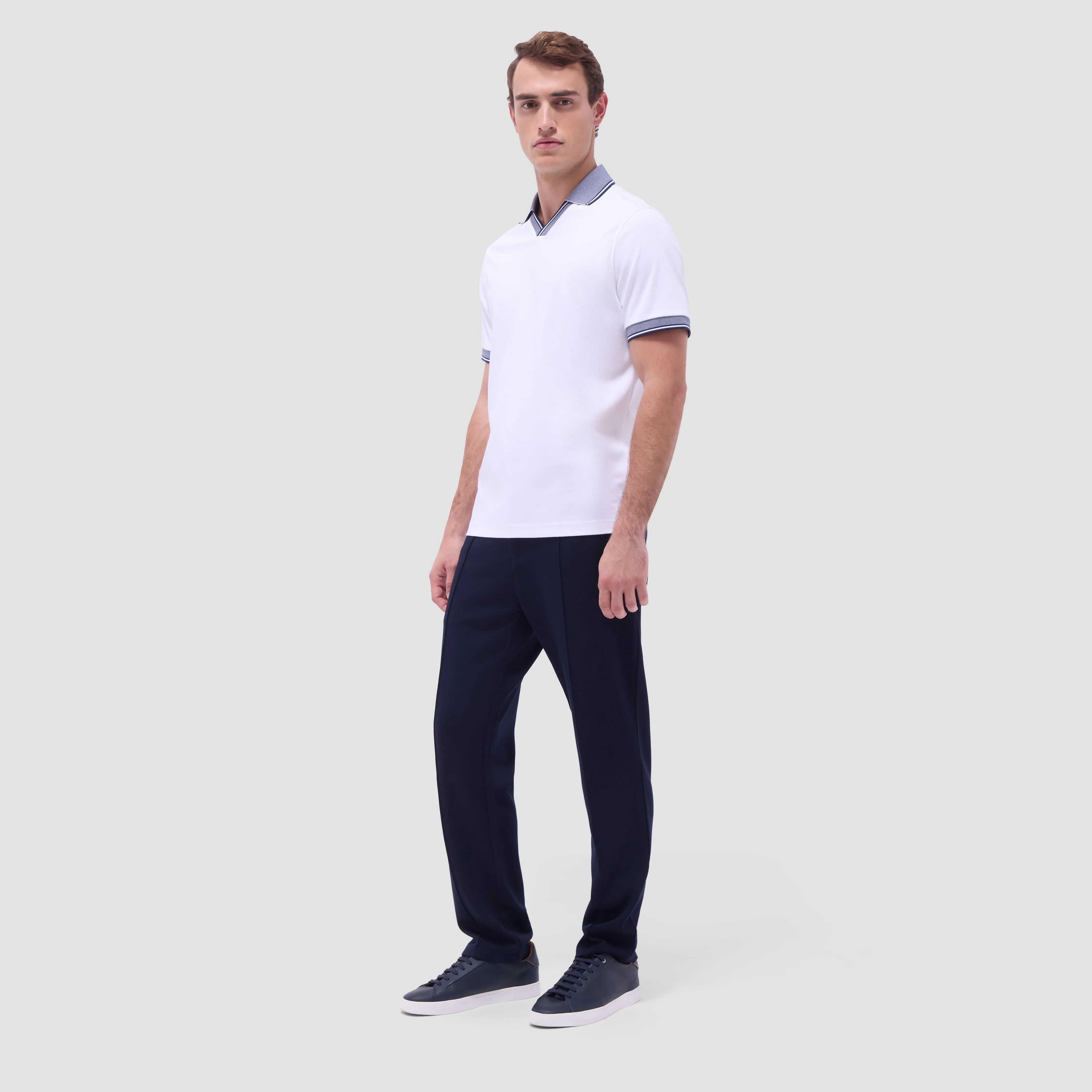 Solid Johnny Collar Polo Shirt