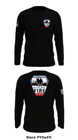 South Dakota Wildland Fire Store 1 Core Men's LS Performance Tee - PYDwFK