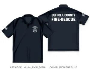 Suffolk County, NY- Department of Fire-Rescue and Emergency Services Core Men's SS Performance Polo - alcpbn_EMW_SCFR