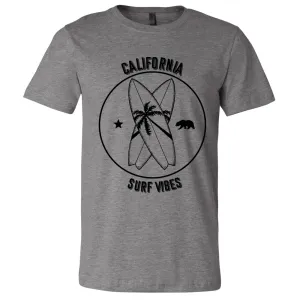 Surf Vibes Black Print Asst Colors Mens Lightweight Fitted T-Shirt/tee