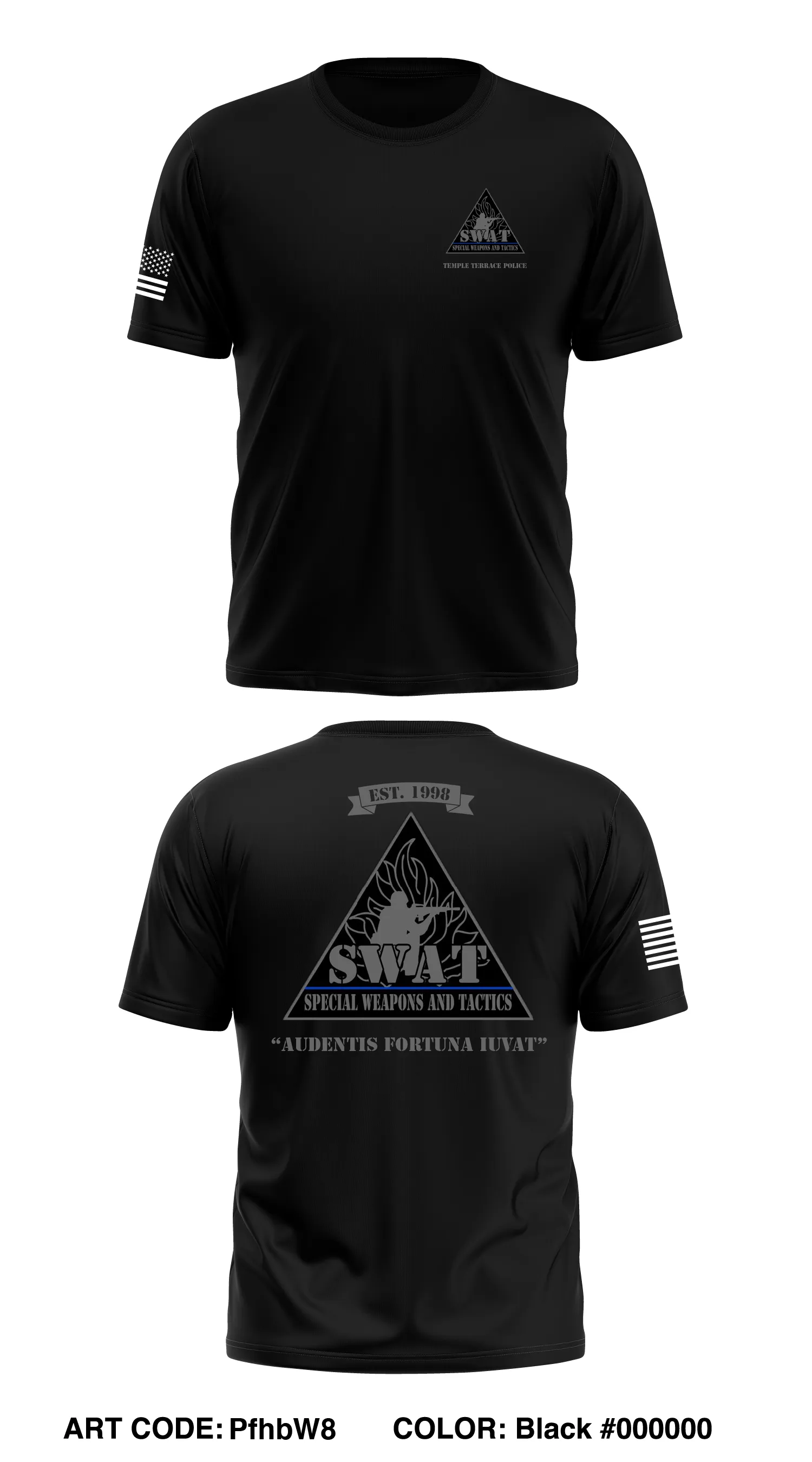 Temple Terrace Police SWAT Store 1 Core Men's SS Performance Tee - PfhbW8