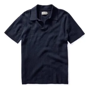 The Valencia Sweater Polo | Dark Navy Rib