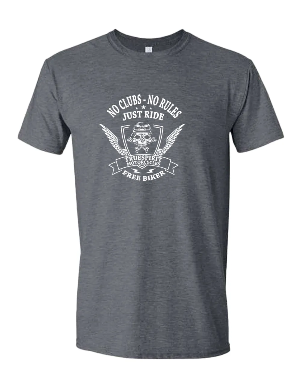 Truespirit motorcycle, no clubs, no rules t-shirt