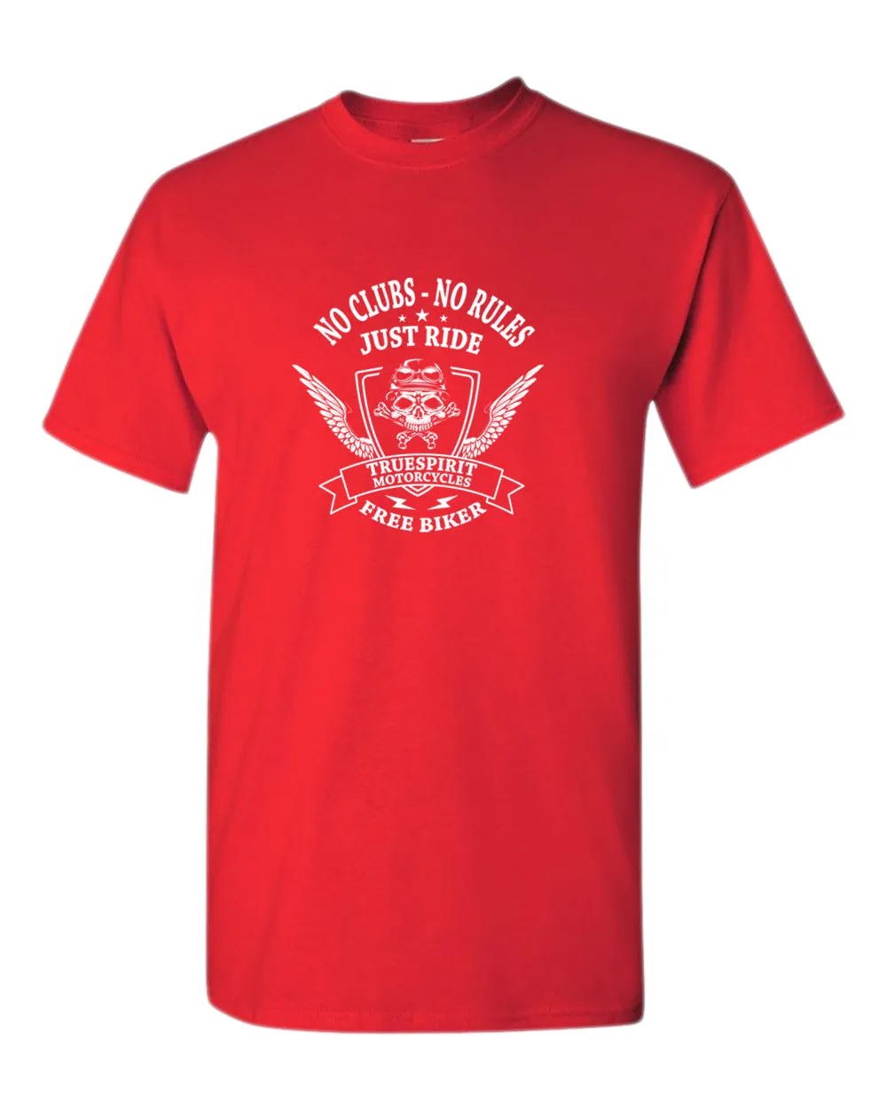 Truespirit motorcycle, no clubs, no rules t-shirt