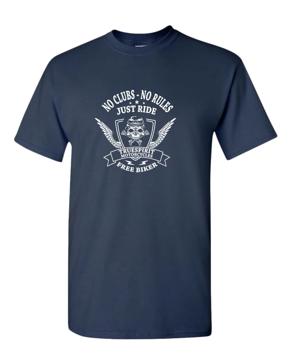 Truespirit motorcycle, no clubs, no rules t-shirt