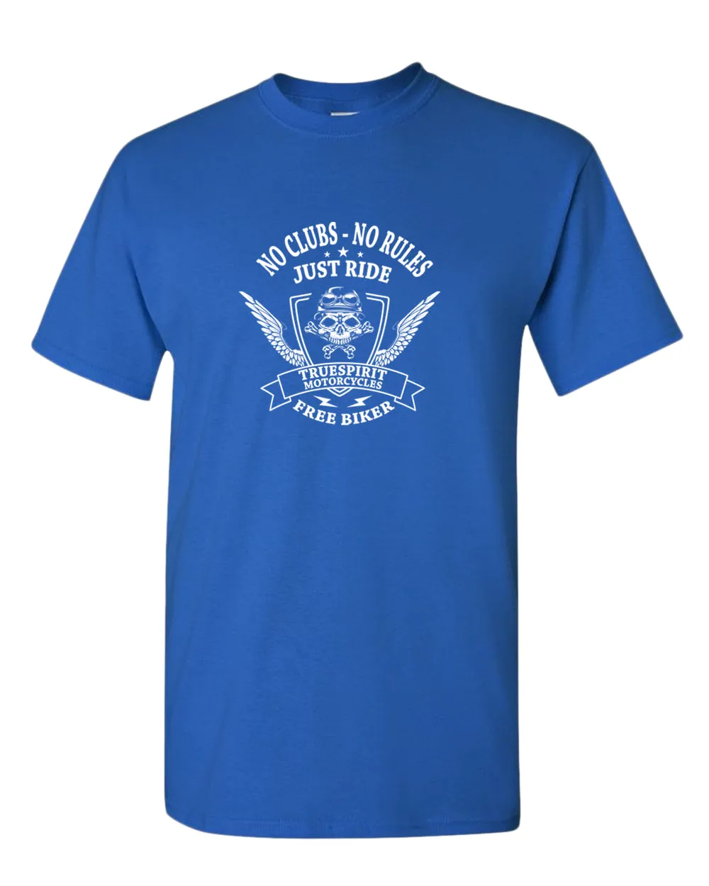 Truespirit motorcycle, no clubs, no rules t-shirt