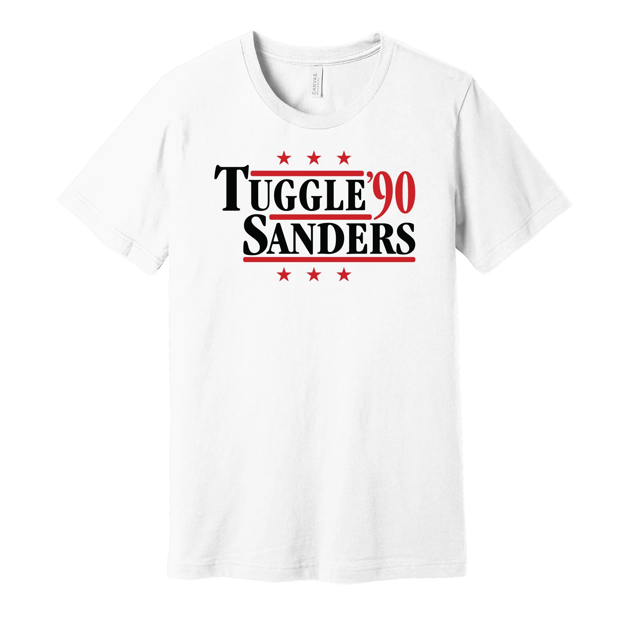 Tuggle & Sanders '90 - Atlanta Football Legends Political Campaign Parody T-Shirt - Hyper Than Hype Shirts