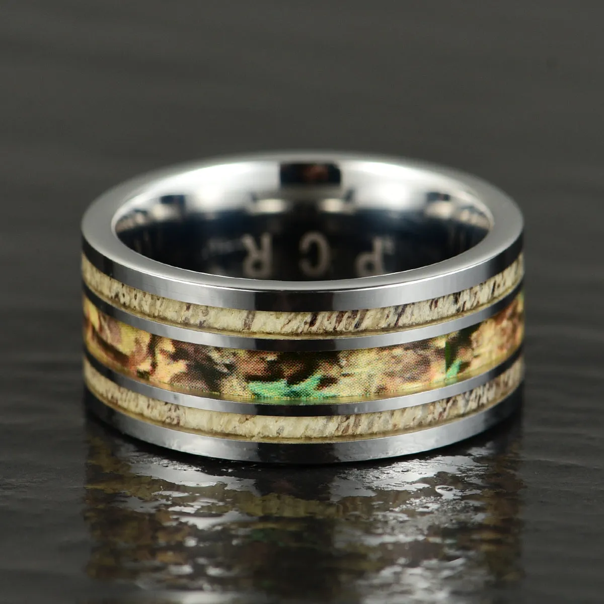 Tungsten Camo Men's Wedding Band 8MM