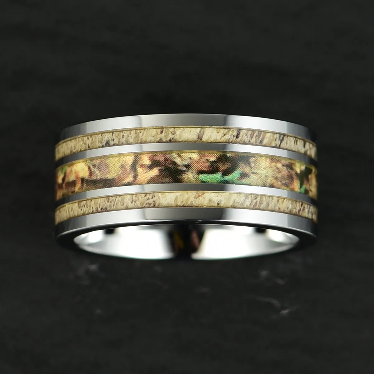 Tungsten Camo Men's Wedding Band 8MM