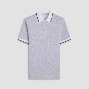 Two-Tone Bird's Eye Polo Shirt