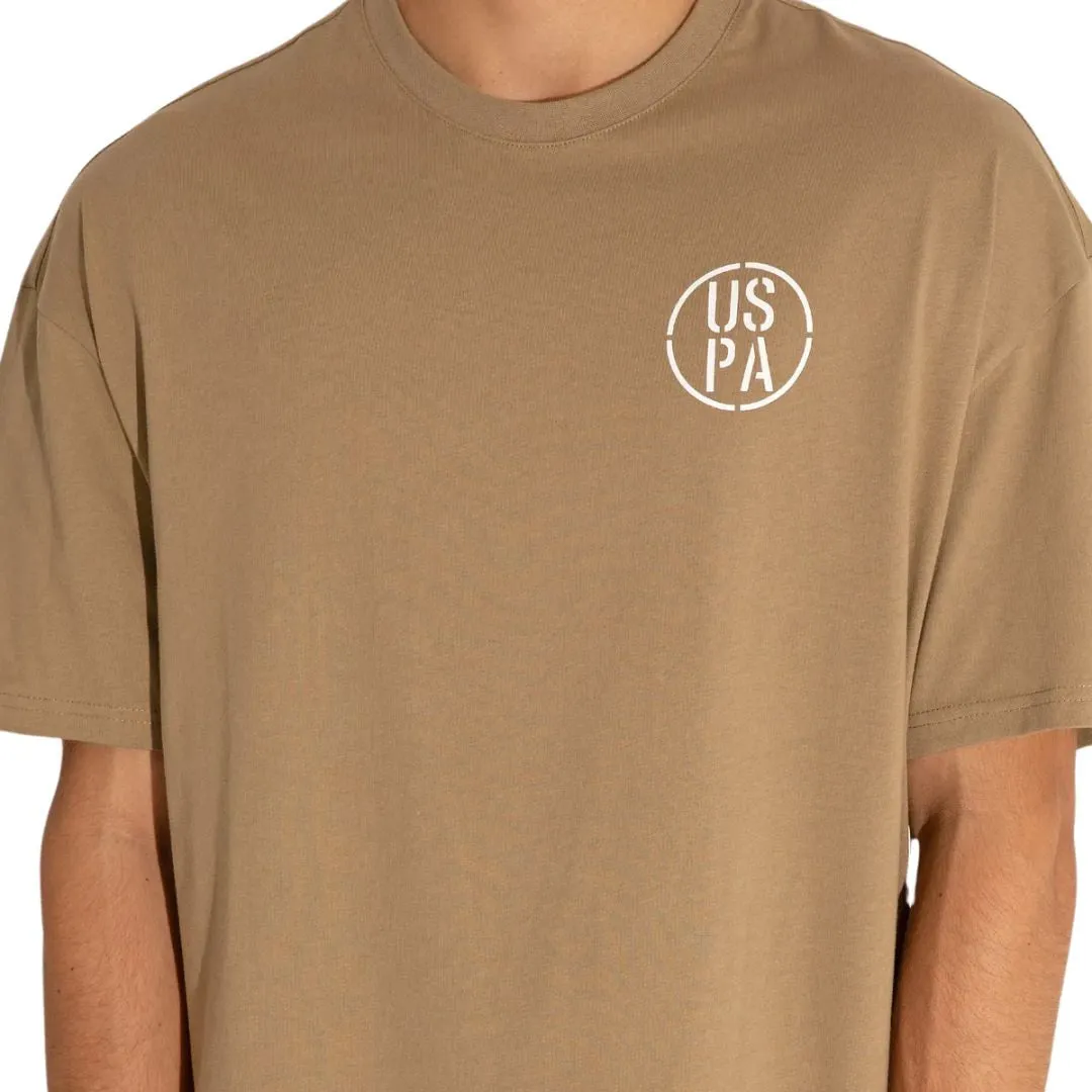 U.S. POLO ASSN. Crew Neck Logo T-Shirt Men 150289283-VR027-BEG